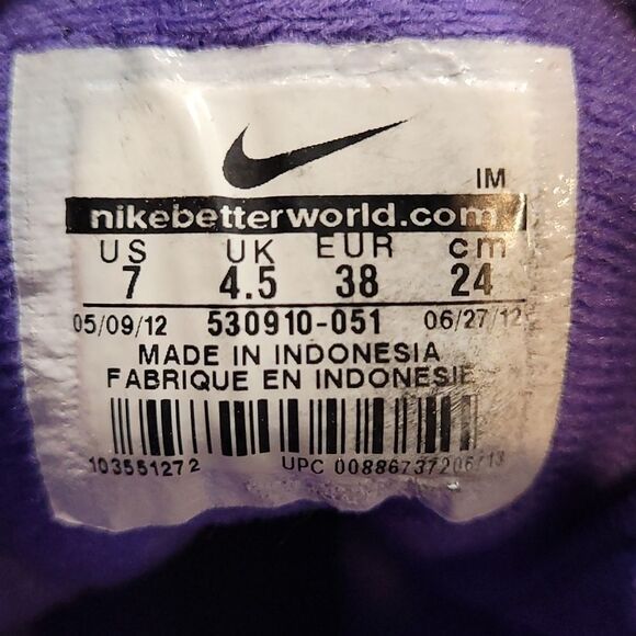 Nike Women's Carico Grey and Purple Boots- Size 7 - Picture 8 of 11